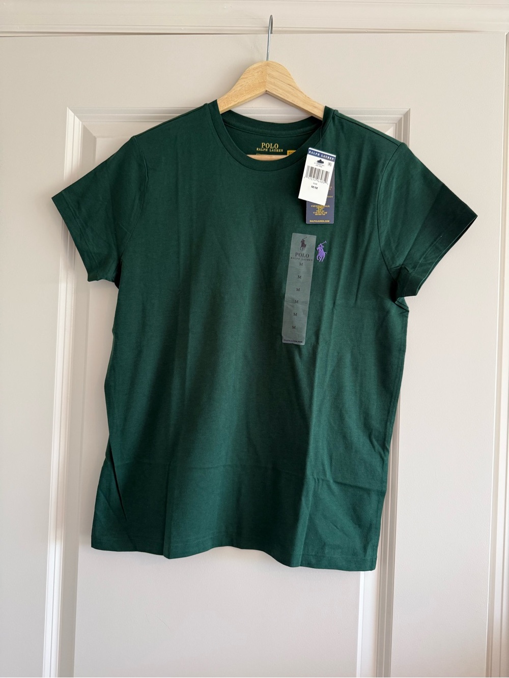 Polo Ralph Lauren green Crewneck T‑Shirt with Pony Logo M NWT